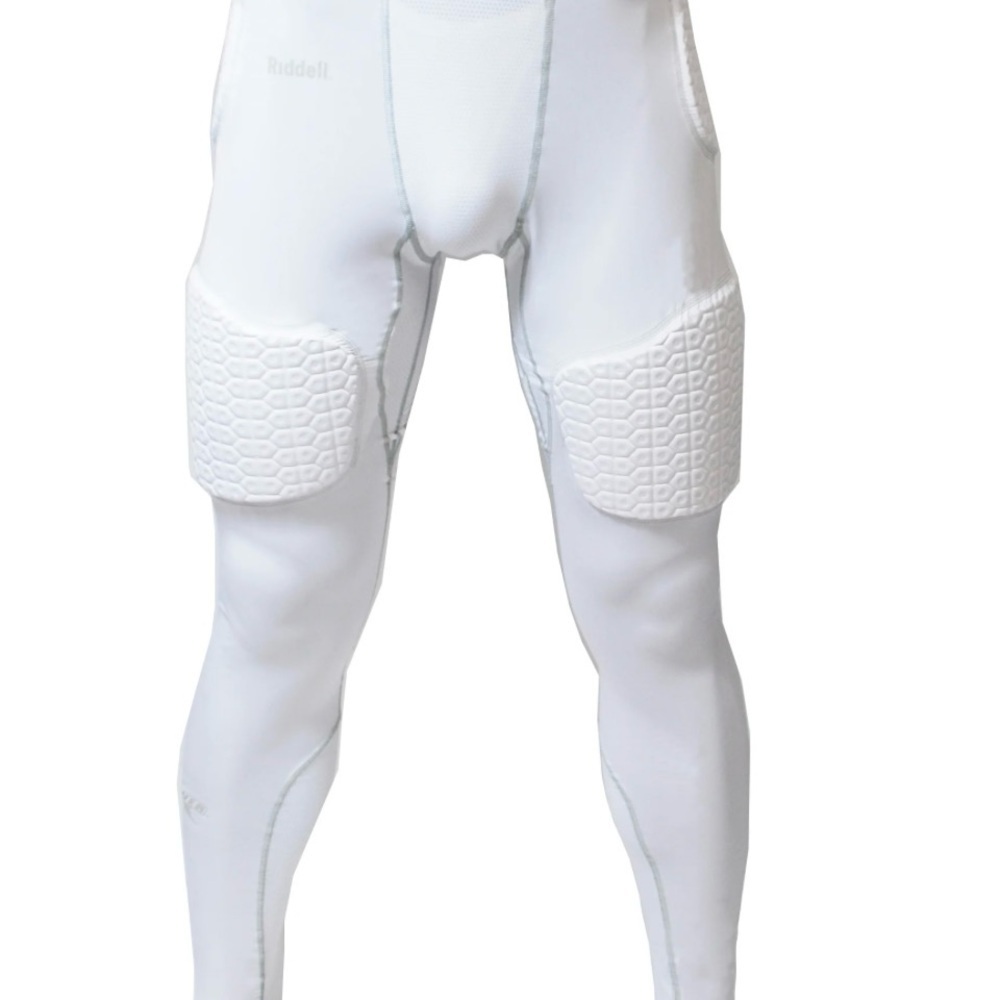 Riddell Men's White Padded Compression Pants